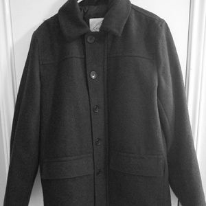 Men's small St. John's Bay black Peacoat